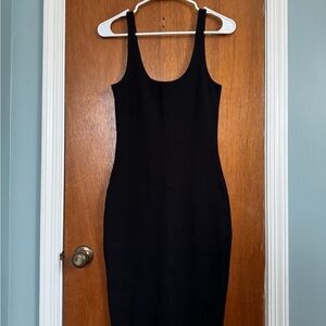 Dynamite Black Midi Dress Scoop Neck